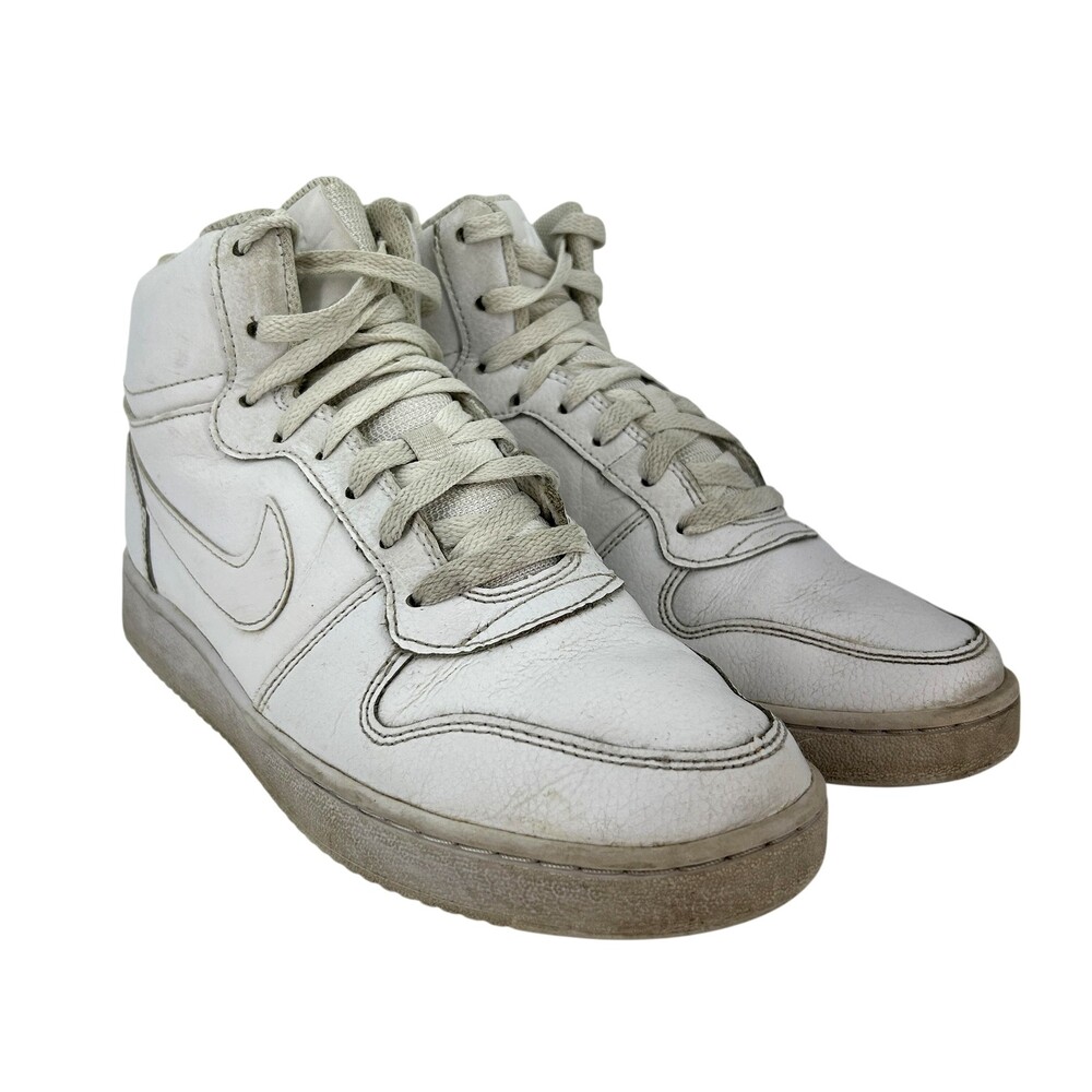 Nike Ebernon Mid Shoes Womens Size 8.5 White High Top Sneakers AQ1778-100
